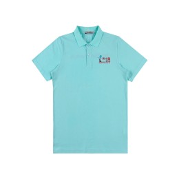 Manufactured short-sleeved lake blue short-sleeved Polo shirt, shopping network Polo shirt, embroidered LOGO, promotional event Polo shirt P1577 Manufactured short-sleeved lake blue short-sleeved Polo shirt, shopping network Polo shirt, embroidered LOGO, promotional event Polo shirt P1577